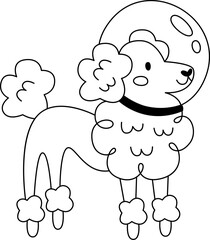 Dog Astronaut Outline