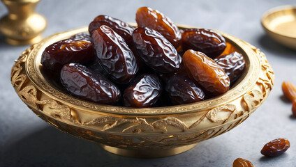 Fresh dates perfect for iftar or suhoor in Ramadan - obrazy, fototapety, plakaty