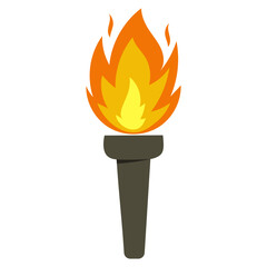 torch with fire illustration