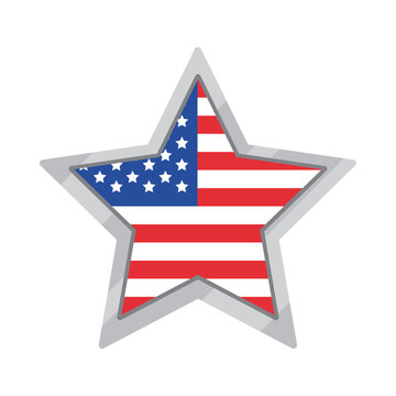 presidents day usa flag in star