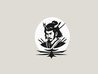 Samurai Logo Design EPS format Very Cool 