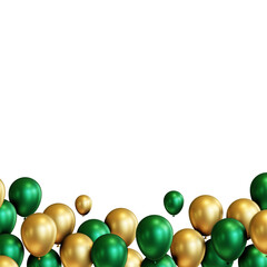 Green and Gold Balloons