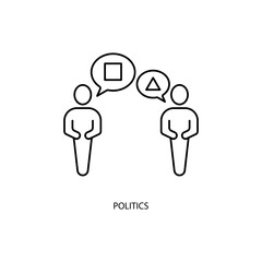 Politic concept line icon. Simple element illustration. Politic concept outline symbol design.