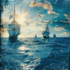 Obraz premium Cobalt Chronicles: Sailing Ship Stories