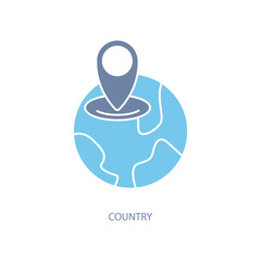 country concept line icon. Simple element illustration. country concept outline symbol design.