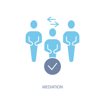Mediation concept line icon. Simple element illustration. Mediation concept outline symbol design.