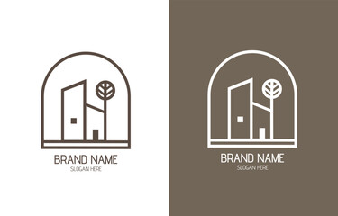 property. real estate, architect logo design. minimalist and modern style. logotype. icon 