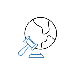 Diplomacy concept line icon. Simple element illustration. Diplomacy concept outline symbol design.