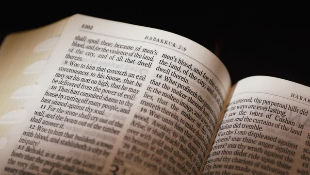 The Bible-The Old Testament Book of Zephaniah title page turn