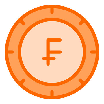 recommend clip art: Swiss Franc Dual Tone Icon Design Vector