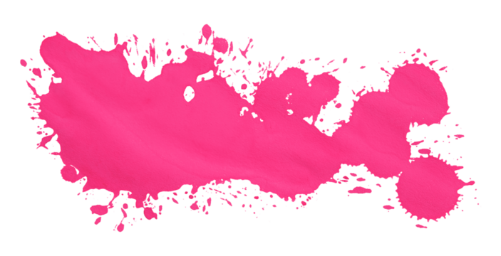 Pink watercolor background. Artistic hand paint. Isolated on transparent background.