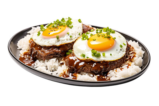 Loco moco on a plate