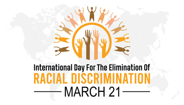 International Day for the Elimination of Racial Discrimination is observed every year in March. Holiday, poster, card and background vector illustration design.