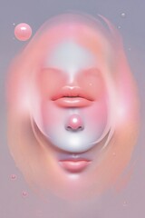 Trendy and avant-garde acidic design art poster