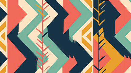 Tri-Color Arrows: Dynamic Graphic Illustration II