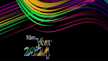 Colorful new year background design