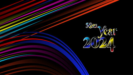 Colorful new year background design