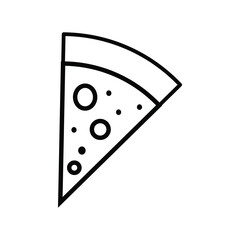 Pizza icon, vector illustration. Flat design style, outline. food icon design elements. Food symbol graphic for your design needs. 