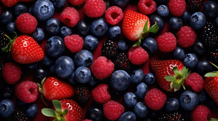 Raspberry ripe food blueberry diet strawberry fresh red summer berries fruit organic