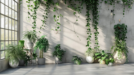 Greenhouse Wall Decor: Botanical Plant Area