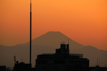 Mt Fuji at sunset