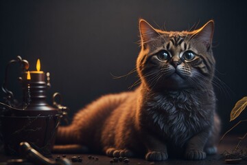 Whimsical Whiskers: Unveiling the Enchanted Elegance of a Dreamy and Artistic Feline Muse





