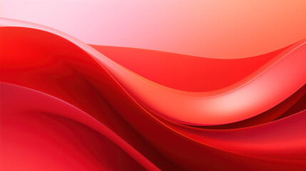 Abstract red wave background. Stylized water flow banner - Generative AI