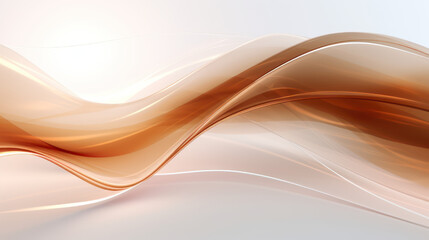 Abstract brown wave background. Stylized water flow banner - Generative AI