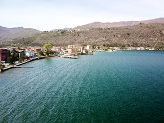 Obraz premium Beautiful Varena village on Lake Como riviera in Lombardy, Italy.