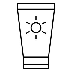 sun cream line icon