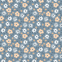 Simple flowers pattern - 701168324