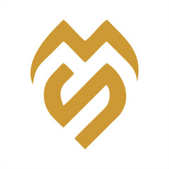 letter ms logo design