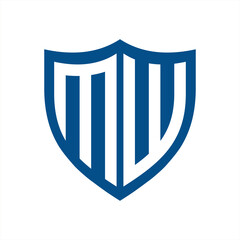 letter mw logo design