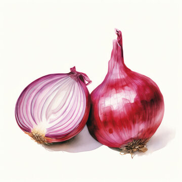 onion watercolor
