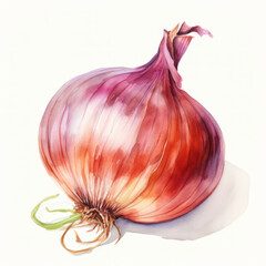 onion watercolor