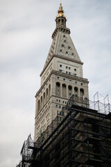 Fototapeta na wymiar Clock Tower Building Repair,New York City, NY, USA