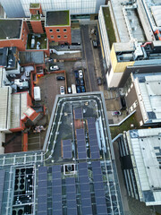 Beautiful High angle View of Central Luton City of England UK. December 1st, 2023