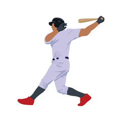 Baseball Player Stylized Posed Vector