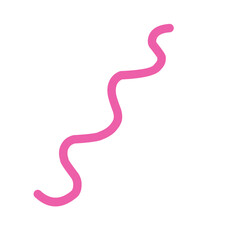 Hand Drawn Curly Line Vector 