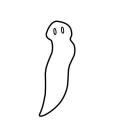 Planaria Flatworm Outline 