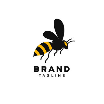 Bee Logo Icon Design Symbol Template Flat Style Vector