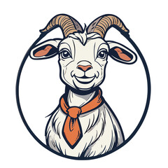 Naklejka premium Goat cartoon character vector image. Illustration of sheep animal cute cartoon for mascot design image.