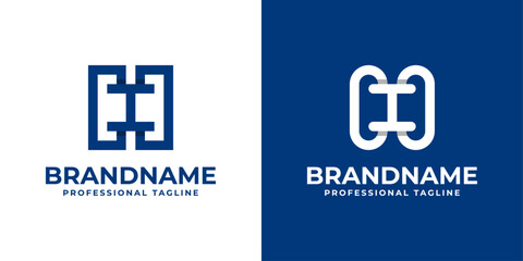 Modern Letter HI Monogram Logo, suitable for business with HI or IH initials