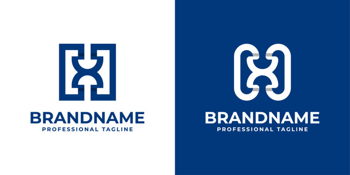 Modern Letter HX Monogram Logo, suitable for business with HX or XH initials