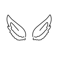 Fairy wings Line Icon 