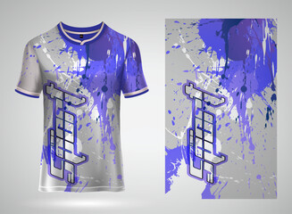 Water splash pattern sport jersey t-shirt. Sport pattern fabric textile. Sport background texture pattern