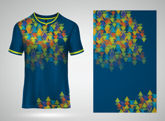 artistic geometric pattern sport jersey t-shirt. Sport pattern fabric textile. Sport background texture pattern