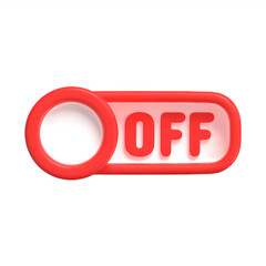 Swicth off 3d icon 