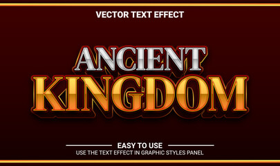 3d ancient kingdom editable text effect