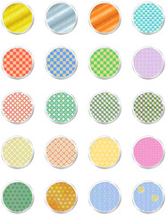 和柄の飾り素材_丸型